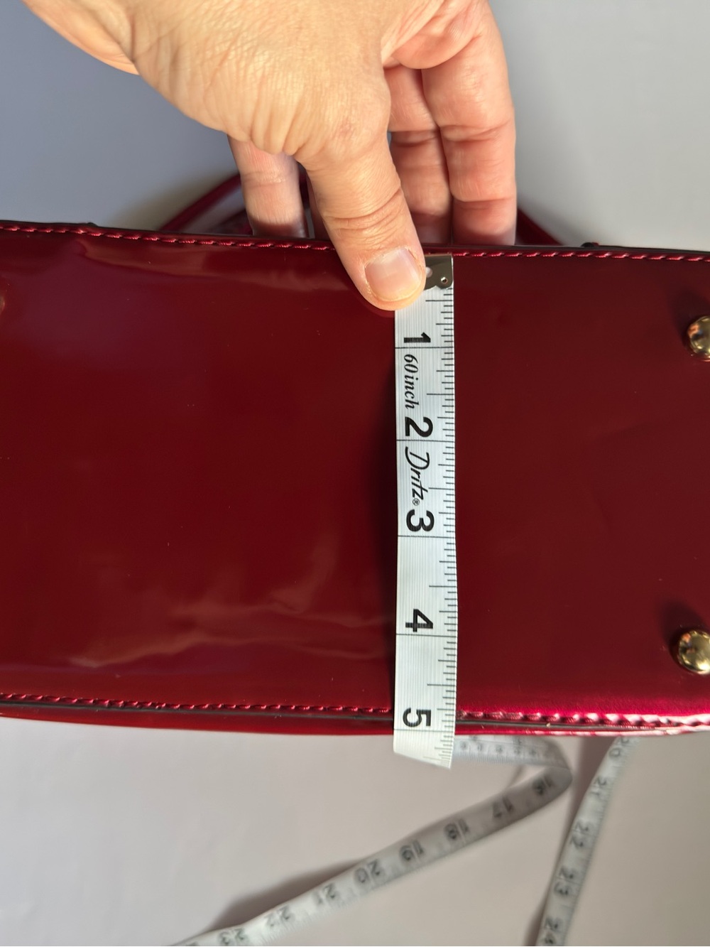 Cherry Red Faux Patent Sequin Floral Crossbody Y2K Vintage Glam Party Purse - Picture 11 of 12